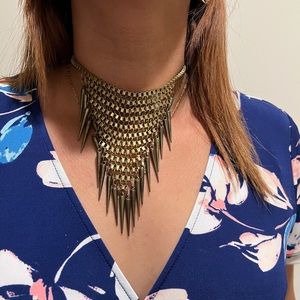 Metal statement necklace